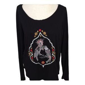 Lucky Brand “Live in Love”embroidered to Top Sz XL